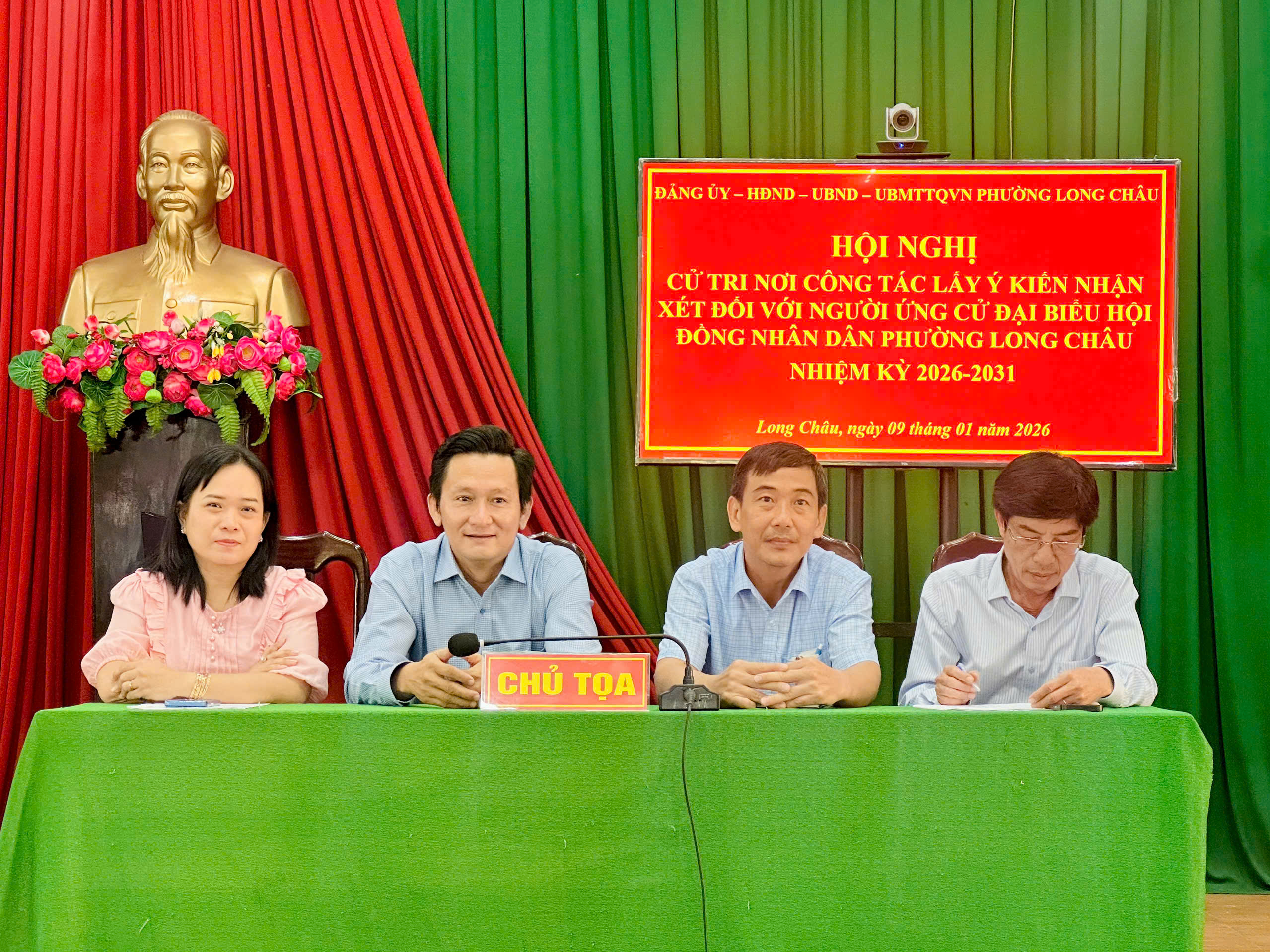 Hội nghị lấy ý kiến cử tri nơi công tác đối với người ứng cử đại biểu HĐND phường Long Châu nhiệm kỳ 2026 – 2031
