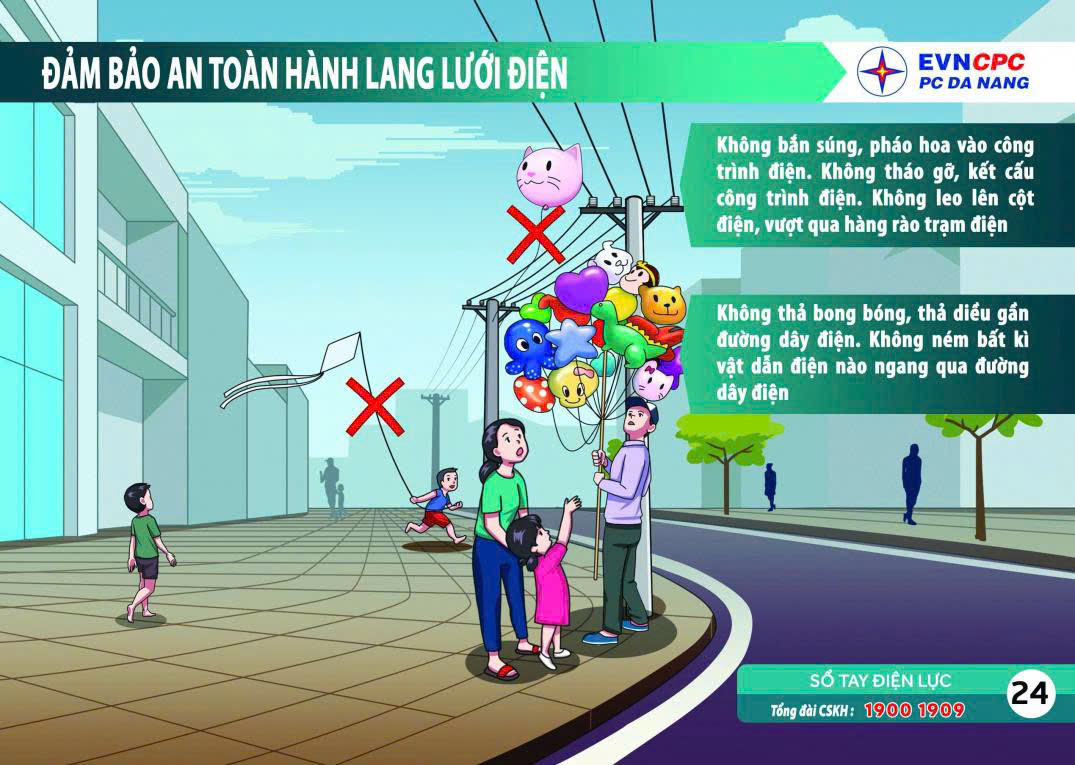 Không thả diều, vật bay trong và gần hành lang bảo vệ an toàn lưới điện