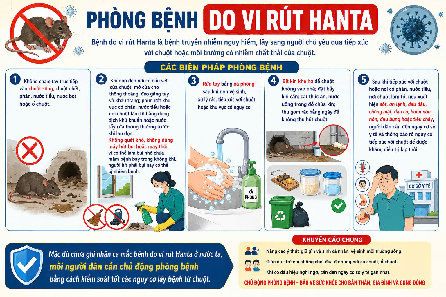 Về bệnh do vi rút Hanta và các biện pháp phòng bệnh