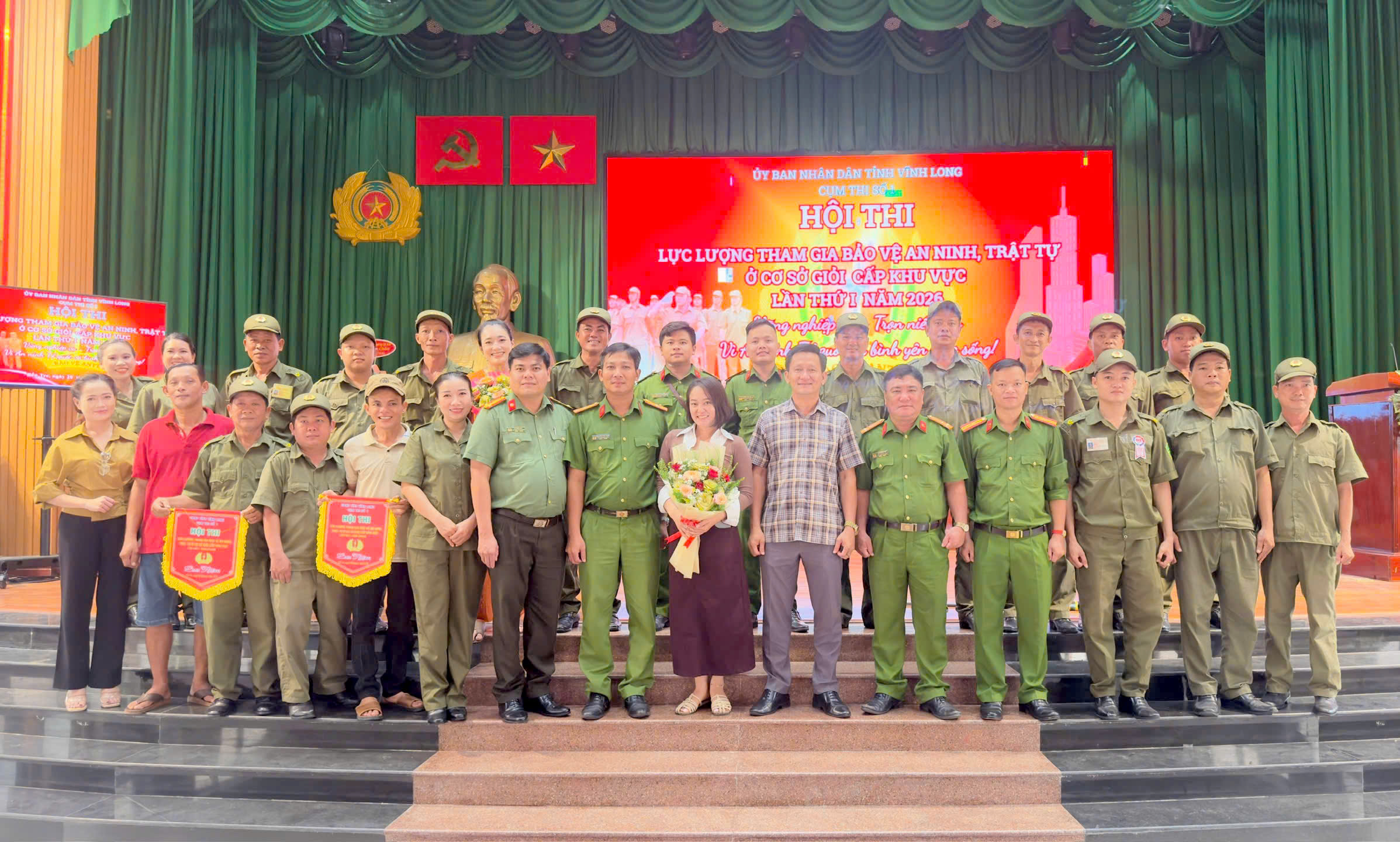Phường Long Châu tham gia Hội thi “Lực lượng tham gia bảo vệ an ninh, trật tự ở cơ sở giỏi” lần thứ I năm 2026 Cụm thi số 01